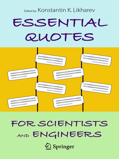 Title details for Essential Quotes for Scientists and Engineers by Konstantin K. Likharev - Available